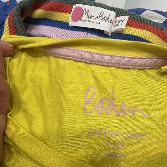 Mini Boden Yellow Ruffle Sleeve Shirt & Cloud Skort Outfit - Picture 10 of 10